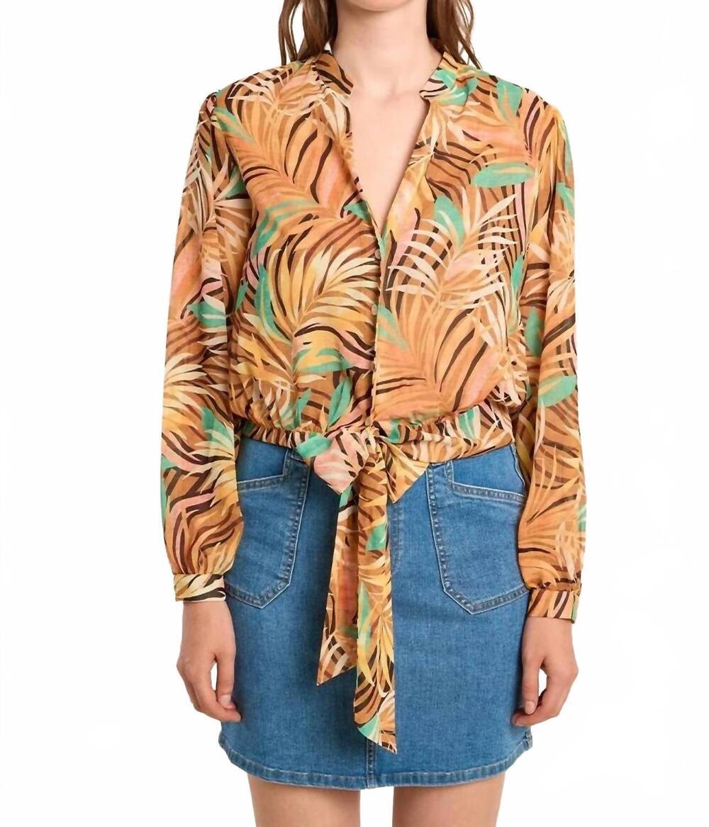 NEW MOLLY BRACKEN the havana palm tie-top in orange